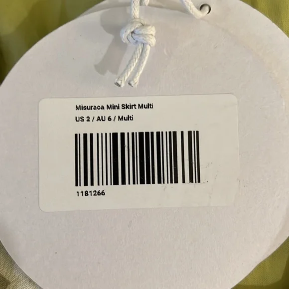 NWT Princess Polly Misuraca Green Geometric Printed Mini Skirt - 2 - Picture 9 of 13